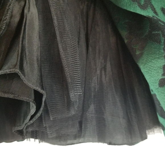 David Charles Girls 2 YRS Green Brocade Dress Jacquard Special Occasion Holiday - Picture 4 of 15